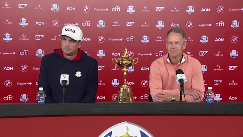 Press Conference by Keegan Bradley  Luke Donald